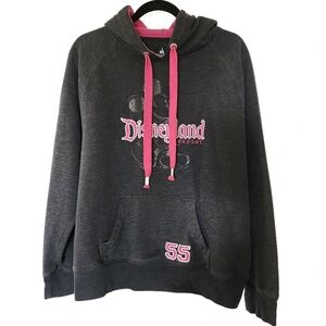 Disneyland Parks Gray and Pink Hoodie Sweatshirt, XL
